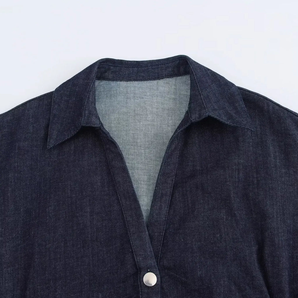 Elegante Denim MIDI Jurk™