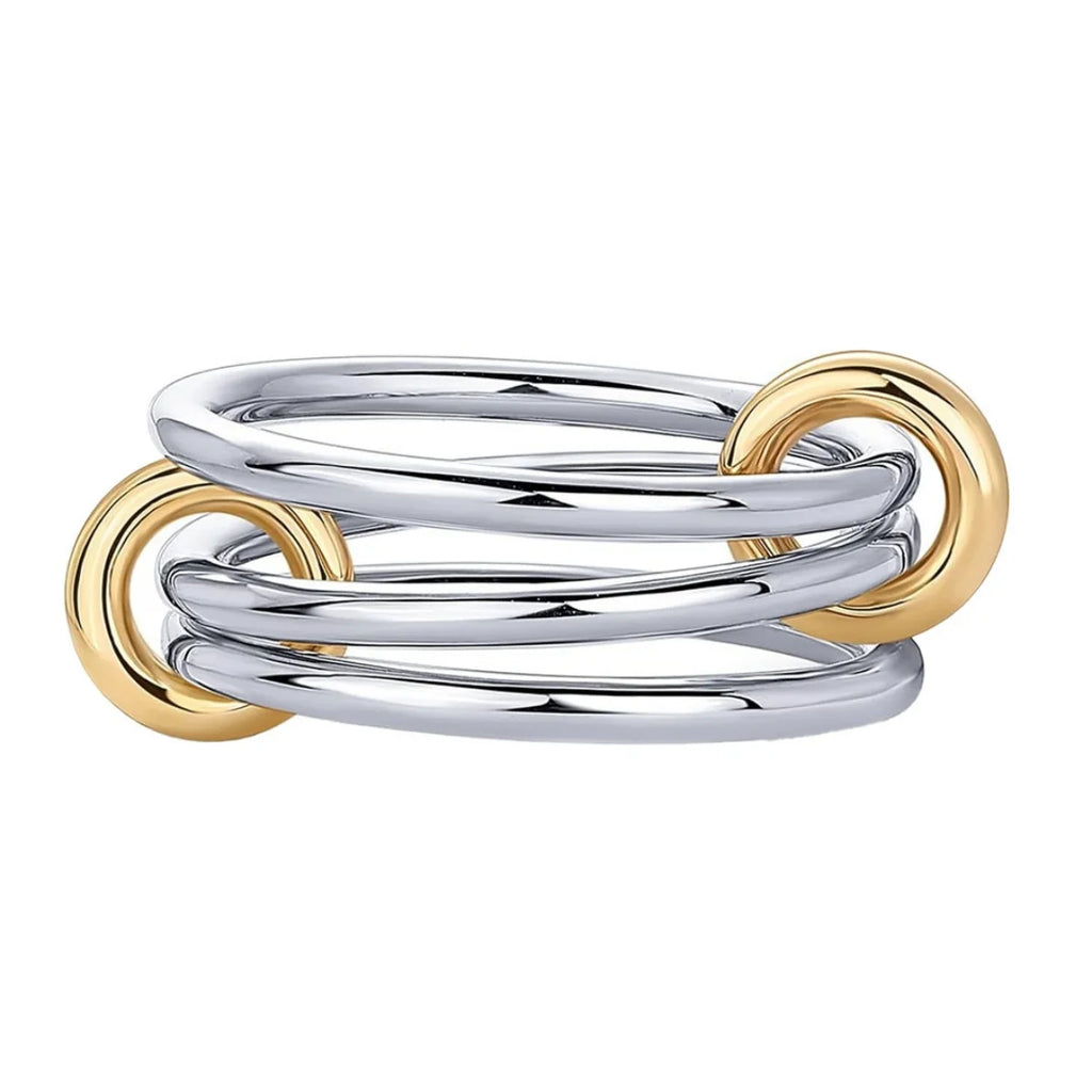 Stijlvolle Twee-Kleur Vier-Ringen Set™