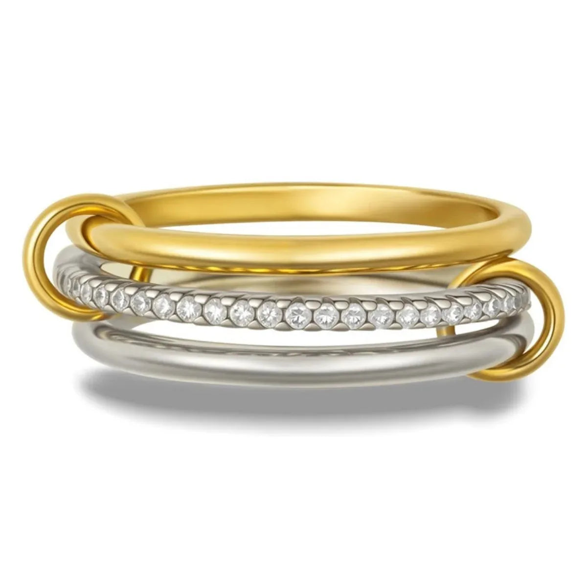 Stijlvolle Twee-Kleur Vier-Ringen Set™