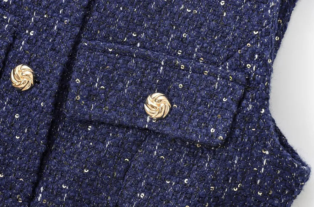 Florence™ tweed gilet met riem