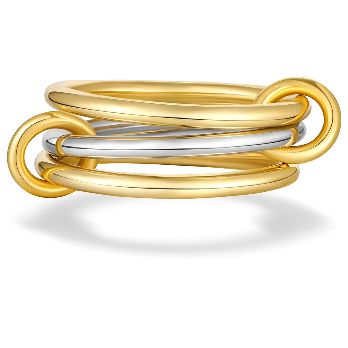 Stijlvolle Twee-Kleur Vier-Ringen Set™