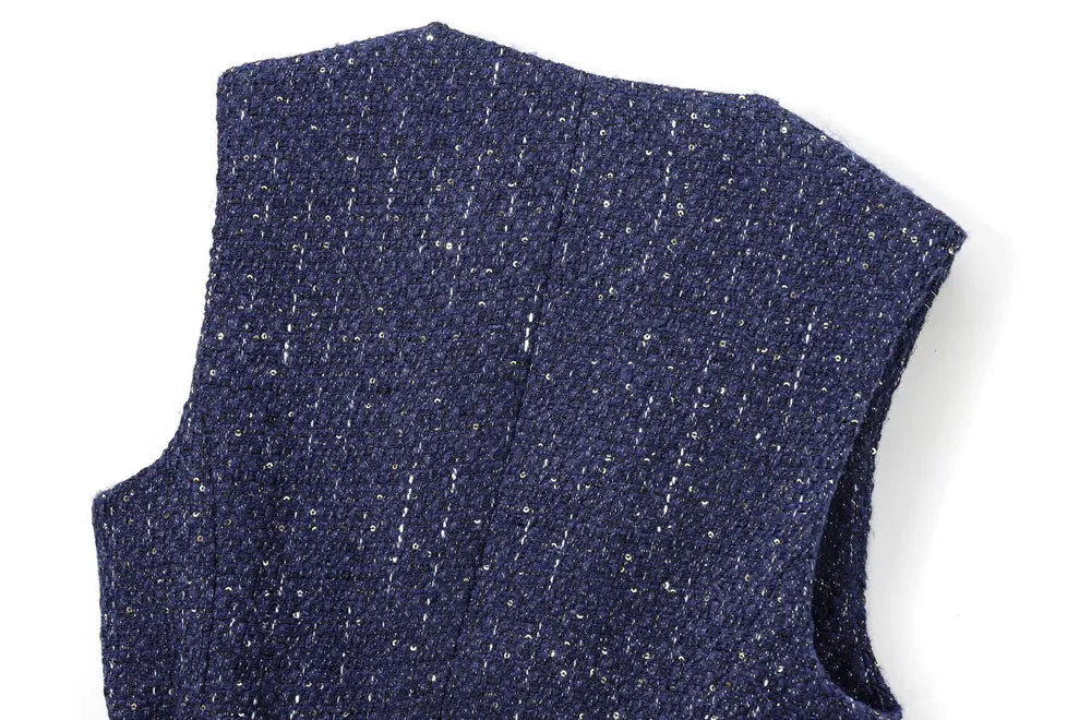 Florence™ tweed gilet met riem