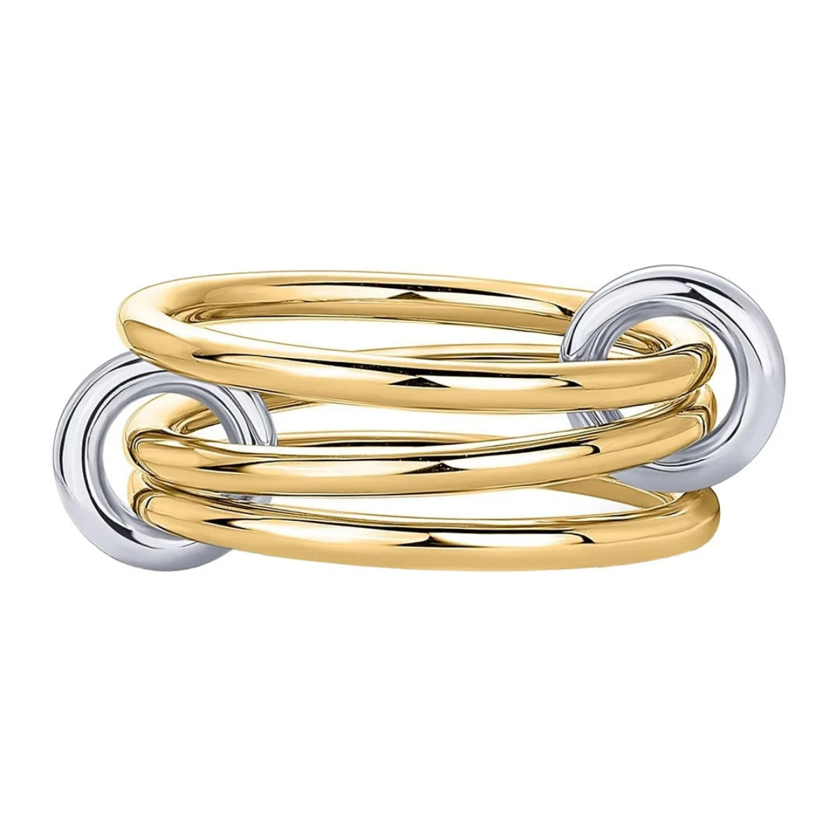 Stijlvolle Twee-Kleur Vier-Ringen Set™